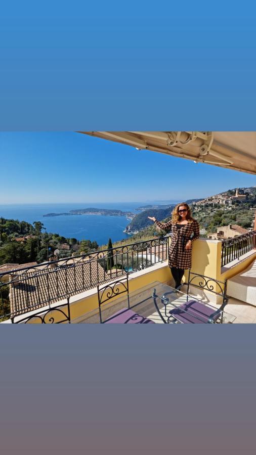 Sunny Panoramic Balcony Apartment Eze Exterior photo