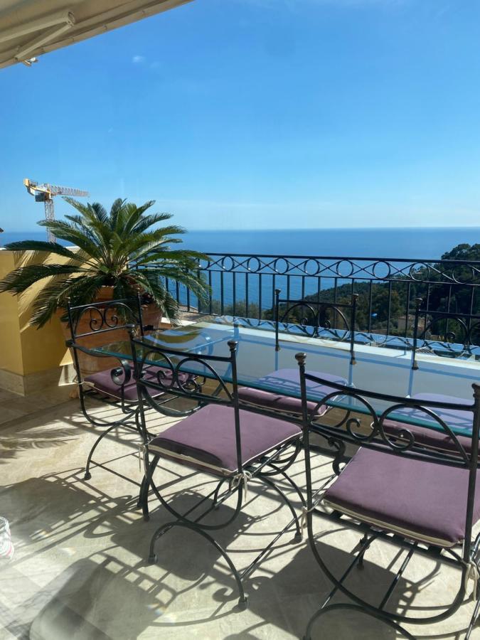 Sunny Panoramic Balcony Apartment Eze Exterior photo