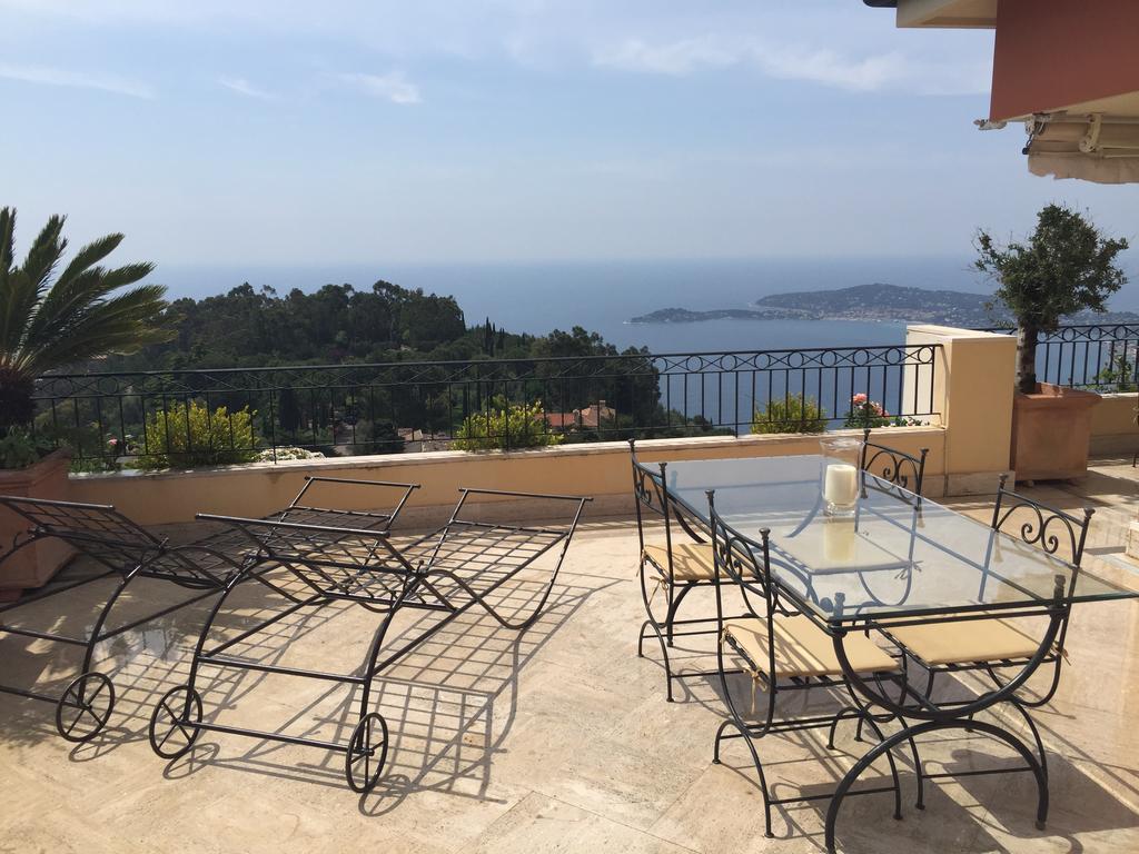 Sunny Panoramic Balcony Apartment Eze Exterior photo
