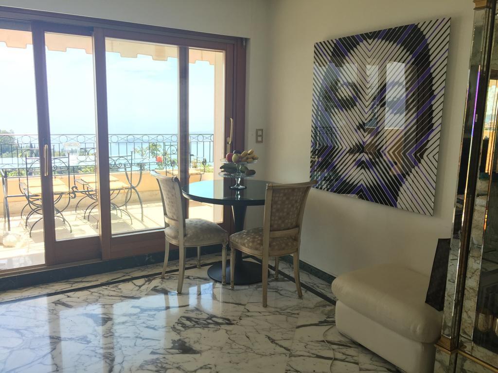 Sunny Panoramic Balcony Apartment Eze Exterior photo